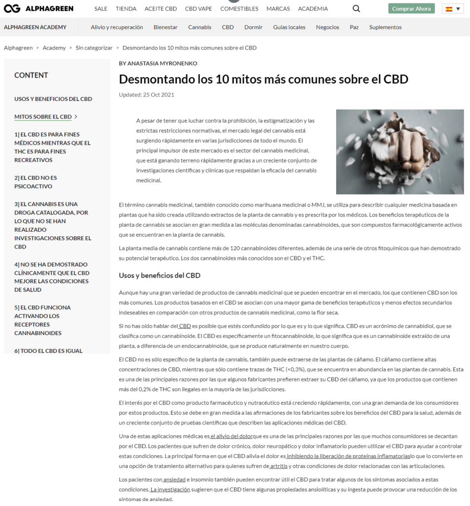 Alphagreen multilingual website showing country-specific content