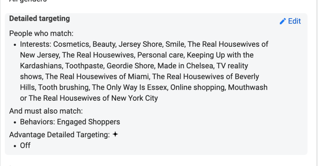 Facebook audience targeting setup for Icy Bear, showing interest and lookalike segments
