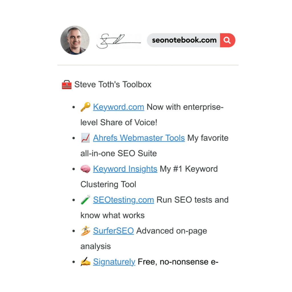 Steve Toth’s affiliate email marketing strategy