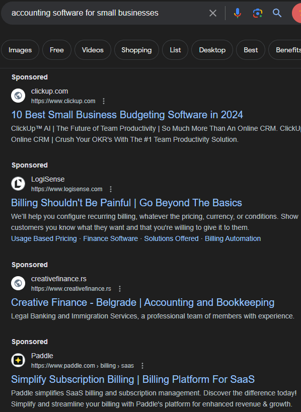 An example of PPC advertising as a part of a broader digital marketing strategy for SaaS. 
