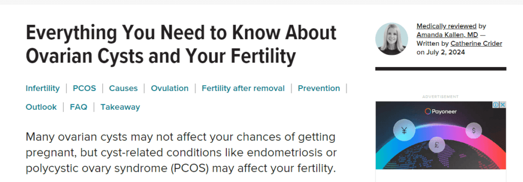 An example of SEO for Medical practices and the importance of expert-reviewed content.