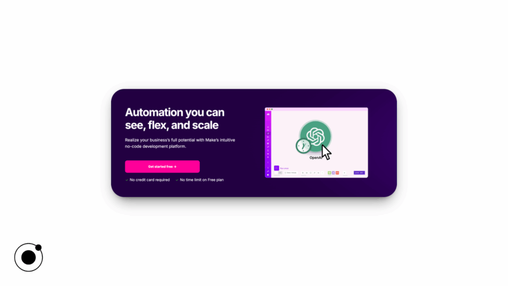 Screenshot of Make’s homepage.