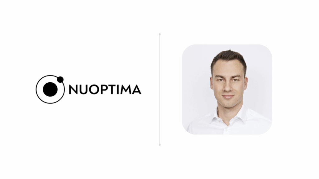 Logo of NUOPTIMA and photo of Alexej Pikovsky.